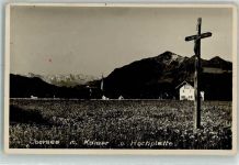 83236 W8212 Übersee Privatfoto AK mit Pfarrkirche St. Nikolaus Feldkreuz Kaiser und Hochplatte