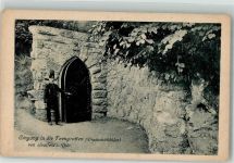 99974 O5701 Saalfeld b Mühlhausen, Thür - Bergmann am Eingang zu den Feengrotten Diadochithöhlen