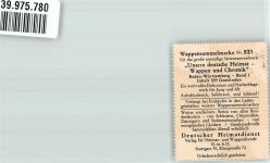 97990 W6992 Weikersheim Vignette Wappensammelmarke mit Chronik Nr. 521 Deutscher Heimatdienst