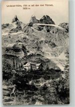 Lindauer Hütte Foto AK Hüttenstempel