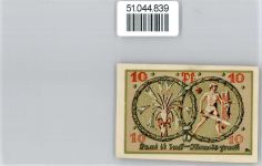 Notgeld 10 Pfennig , Immenstadt AKU2 Geldschein auf AK