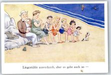 Familie im Reigen , Strandmode Wills, J.