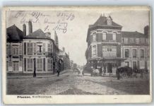 71260 Peronne - Teilansicht, Cafe Moderne,Strasse