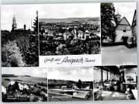 61267 W6392 Anspach , Taunus - Schwimmbad Evangelische Kirche Restaurant Cafe Eisvogel