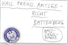 35088 W3559 Battenberg (Eder) Siegelmarke Preussisches Amtsgericht