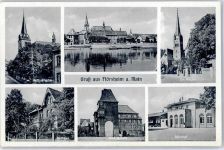 65439 W6093 Flörsheim am Main - Kirche Rathaus Bahnhof Schule