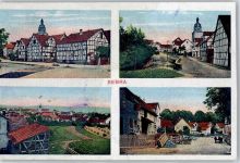 36179 W6440 Bebra Lithographie Kirche Panorama