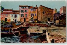 83990 Saint-Tropez Künstlerkarte Quartier des pecheurs