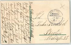Nr. 17 Kaiserlich Deutsche Marineschiffspost Marineschiffspoststempel