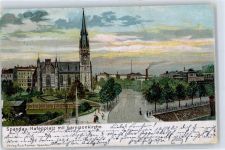 10115 W1000 Spandau Lithographie Garnisonkirche Hafenplatz