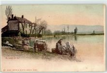 25150 Neuchatel-Urtiere Künstlerkarte Au bord du lac