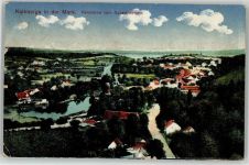 15345 O1274 Kalkberge Lithographie Blick vom Aussichtsturm