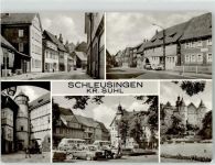 98553 O6056 Schleusingen - Bahnhofstraße Schlossstraße Schloss Bertholdsburg Marktplatz Omnibus Burghof