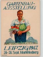 04416 O7113 Markkleeberg - Gartenbauausstellung Gärtner Gemüse 20.-28.09.1947 Sonderstempel Leipzig