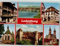 68526 W6802 Ladenburg - Brücke Kirche Burg