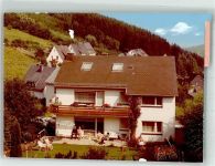 59909 W5780 Ramsbeck FOTO KEINE AK Pension Schwedler Garten Foto Original aus Archiv eines Ansichtskartenverlags Ort handschriftlich