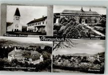 77880 W7591 Obersasbach - Kirche Rathaus Mutterhaus Erlenbad Sanatorium