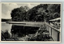 10115 W1000 Zehlendorf 1931 Gebrauchsspuren Gasthaus Alte Fischerhütte am Schlachtensee