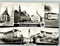 92318 W8430 Neumarkt , Oberpf Foto AK Pfarrkirche mit Rathaus Haus St. Marien Hofkirche Mädchenmittelschule Krankenhaus