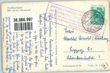 16818 O1950 Zechlinerhütte 1961 Foto AK Stempel Bahnpostamt Leipzig Zustellhinweis