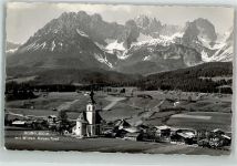 6353 Going am Wilden Kaiser 1957 Foto AK Kirche