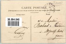 10000 Troyes 1909 Foto AK Justizgebäude Briefmarke Bildseite