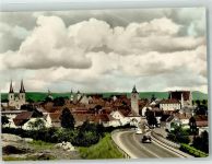 97437 W8728 Haßfurt Foto AK Panorama des Ortes mit Pfarrkirche St. Kilian