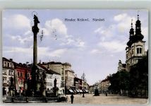 Hradec Kralove Königgrätz Foto AK Marktplatz Denkmal Säule Zensur überprüft