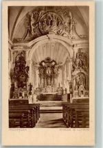 72379 W7450 Hechingen Foto AK Kirche St. Lutzen innen