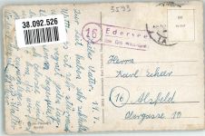 34549 W3593 Edersee Foto AK Landpost Edersee Vogelschau Edertalsperre