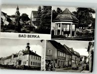 99438 O5302 Bad Berka 1984 Foto AK Kirche Kurpark Rathaus Brühl