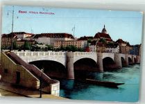 Basel Bâle Mittlere Rheinbrücke Brücke 1910