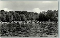 16244 O1301 Schorfheide Foto AK Zeltplatz Süßer Winkel Werbelinsee