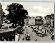 34576 W3588 Homberg , Efze Foto AK Marktplatz VW T2 Oldtimer