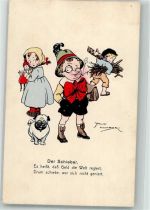 sign. Number, Jack Der Schieber Kinder Boxer Puppe Humor PFB 2079/1 Künstler Künstlerkarte