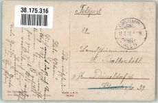 sign. Müller Lingke Prof. Der Dorfschneider Marke J.S.C. 6033 Nähen 1918 Künstlerkarte