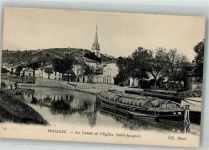 82200 Moissac Foto AK Kirche Saint-Jacques Kanal Frachtschiff