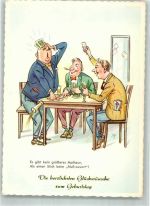 Geburtstag Drei Männer beim Kartenspiel Kartenspiel Künstlerkarte