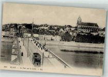 41000 Blois Foto AK Kirche Straßenbahn Werbung Maggi Pont sur la Loire