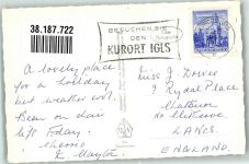 6080 Igls 1965 Foto AK Grand Hotel Iglerhof