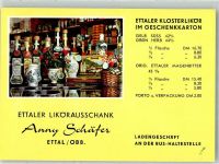 W8107 Ettal Likörausschank Anny Schäfer Ettaler Klosterlikör Alkoholwerbung Foto AK