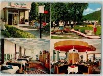 57368 W5940 Bilstein , Westf Foto AK Privatpension Haus Martha Kaufmann Minigolf