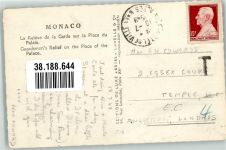 Monaco 1949 Foto AK Schloss Garde sur Place du Palais