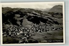87545 W8978 Burgberg i. Allgäu Foto AK Fliegeraufnahme Kirche