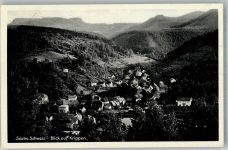 01814 O8322 Krippen 1938 Foto AK Panorama des Ortes in der Sächsischen Schweiz