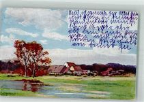 Weiler in einer Herbstlandschaft Adelskorrespondenz Splitgerber, A. & F. 1902 Künstlerkarte