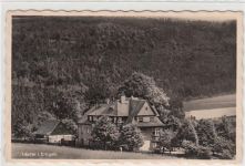 Lauter im Erzgebirge. Erholungsheim der Wohlfahrtsgemeinschaft des Sächsischen Militärvereins-Bundes gelaufen, 1937 kleiner Knick unten links, leichter Stempeldurchdruck, sonst gut erhalten