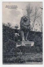 Berlin Steglitz, Lichterfelde mit Löwendenkmal der Staatlichen Bildungsanstalt 1927. Leichte Stempelspuren, sonst gut erhalten