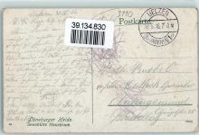 29525 W3110 Uelzen , Lüneburger Heide 1916 Gebrauchsspuren Lüneburger Heide Sennhütte Hausbruch