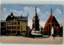 29410 O3560 Salzwedel , Hansestadt Gebrauchsspuren Schulplatz Kriegerdenkmal